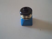 OMINO MINIFIGURE BLU CON I BAFFI LEGO DUPLO VINTAGE ANNI '80 ALTEZZA 37 MM