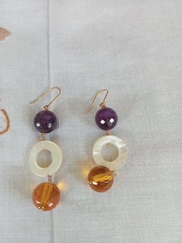 Orecchini oro madreperla - orecchini,