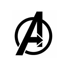 2pz Adesivo Sticker Vinile Avengers Logo per Auto Moto Scooter Pc Smartphone