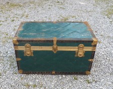 Baule, cassa da viaggio con maniglie, esterno in metallo cm 78,5x 45