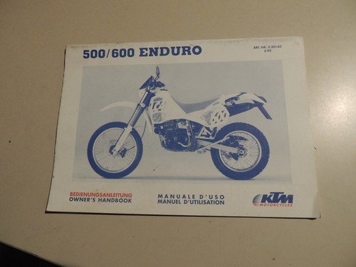 Manuale guida ktm 500 - 500, 600