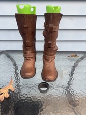 Stivali biker donna Fiorentini+Baker Eternity marroni in pelle con fibbia e cinturino TG#36