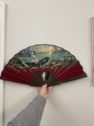 Antico ventaglio epoca xix - ventaglio, d'epoca