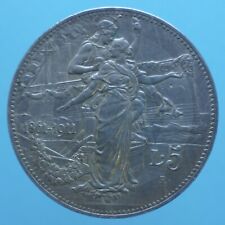 VITTORIO EMANUELE III 5 LIRE 1911 CINQUANTENARIO ARGENTO SILVER COIN SPL