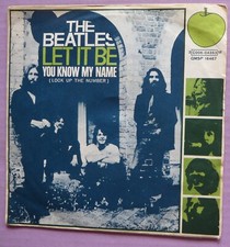 THE BEATLES - LET IT BE / YOU KNOW MY NAME 7" ITALY 1970 EX/EX