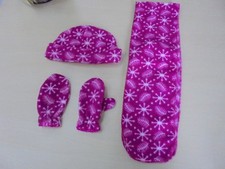 COMPLETO CAPPELLO SCIARPA MUFFOLE IN PILE PER BAMBINA