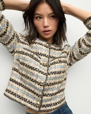 Giacca In Tweed Metallico Veronica Beard Sumira $798 Taglia 0