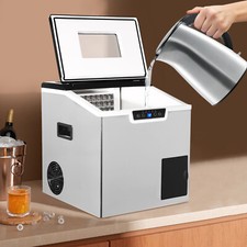 Macchina per Ghiaccio 2 in 1 e Tritaghiaccio da Banco, Macchina per Ghiaccio Autopulente per Uso Domestico