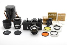 【S/N 734xxxx N.COME NUOVO】 Nikon F Black Eye Level + obiettivo 35 mm, 105...