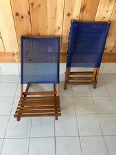 Sedie in legno da spiaggia/bagno asciuga di colore blu