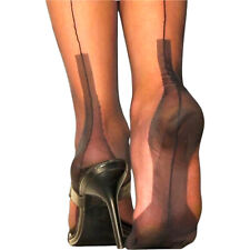 Collant Vintage MADE IN ITALY Velatissimi Riga Dietro e Tallone Cubano Tg. 8.5-9