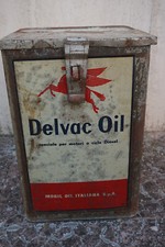 R5 antica scatola di latta Delvac Oil Mobil Oil Italiana motori Diesel