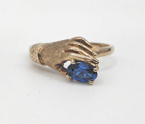 Anello vintage mano oro - a,