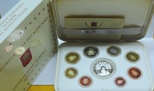 RARA SERIE DIVISIONALE 9 MONETE EURO VATICANO 2017 CON MONETA DA 20€ ARG. PROOF