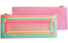 Linen Pouch Medium  Pink