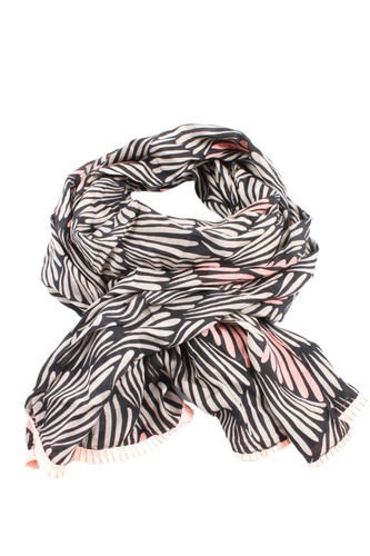 Black colour sciarpa estiva - black,