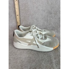 Scarpe sneakers DE FLORANCE crema beige pelle scamosciata US 9,5 EU 41 uomo donna