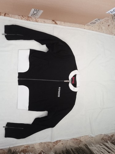 Felpa con zip nera 100 - zip, 100%