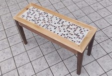 Tavolino Da Caffè Con Mosaico In Legno Massello - Tavolino Da Salotto