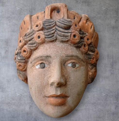 Maschera testa etrusca - etrusca, da