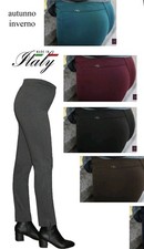 PANTALONE DONNA INVERNALE SIGARETTA MADE IN ITALY PERLA OVERSIZE tinta unita