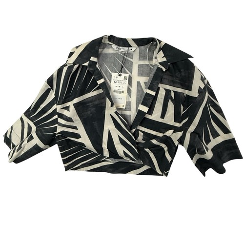 Nuovo zara crop top stampato - zara,