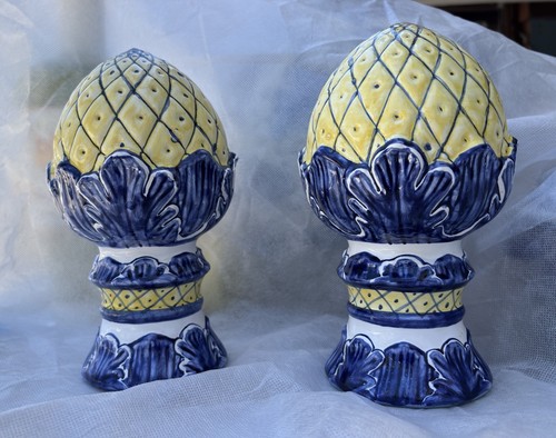 Coppia finiture pigna maiolica - finiture,
