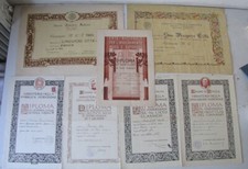 7 VECCHI DIPLOMI SCUOLA ANNI