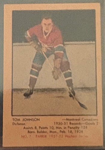 1951 parkhurst 7 tom - parkhurst, #7