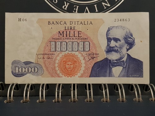 Banconota 1000 lire - banconota, verdi