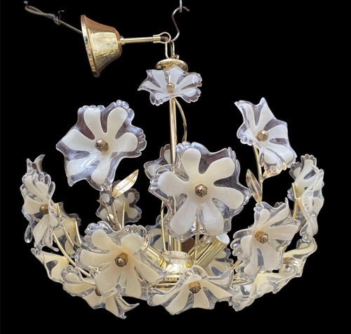 Lampadario vintage acrilico - lampadario, in