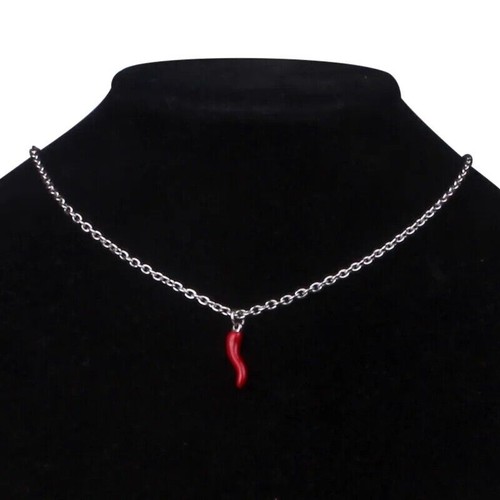 Collana con corno peperoncino - con,