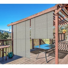 Tenda avvolgibile avvolgibile tenda a rullo a righe scavata veranda pergola cortile grigio