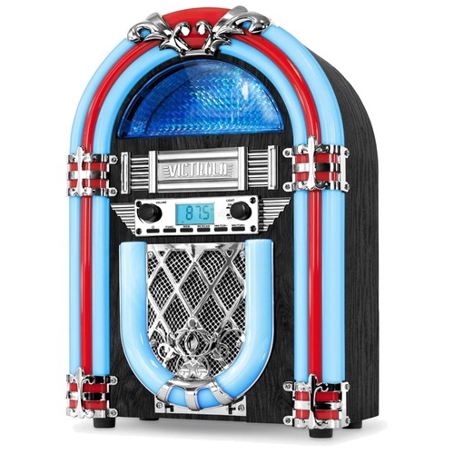 Retro bluetooth jukebox with - bluetooth,