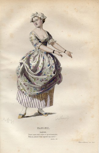 Incisione costume teatro - incisione,