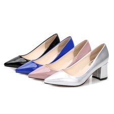 Scarpe decolte tacco grosso a