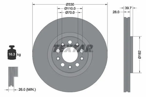 Disco freno ventilazione - 2x,