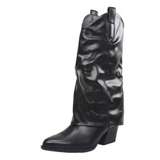 Kharisma Stivali Texani Con Tacco Nero - Taglia 40 Scarpe Donna Stivali