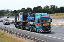 Foto camion Scania R 580 trasporto pesante Italia turchese GRUBER CONV #l6tn