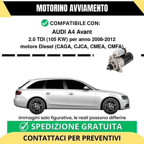 Motorino avviamento audi - avviamento,