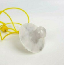 SCULTURA in Marmo Bianco di Carrara CIUCCIO PER NEONATI BAMBINI SUCCHIETTO Rara