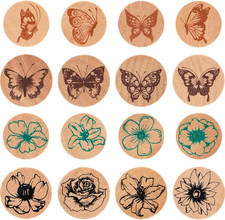 16 Pezzi Timbri in Legno Con