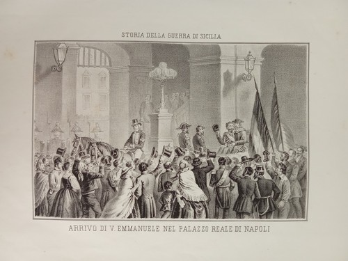 Stampa antica 1860 arrivo - stampa,