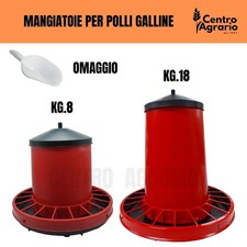 Mangiatoia per galline polli pulcini automatica antispreco a tramoggia