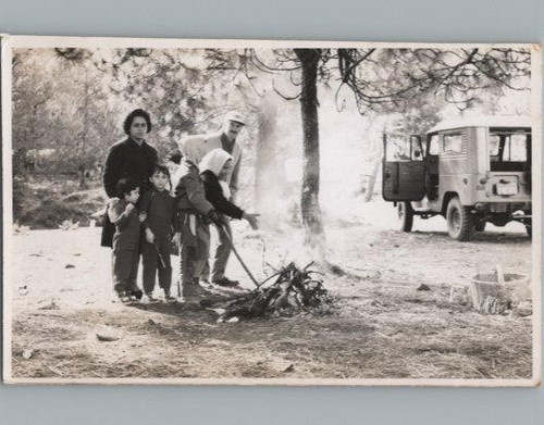 Rppc cartolina campfire - cartolina,