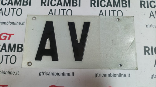 Targa bianca italiana