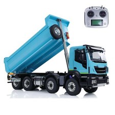 Rimorchio ribaltabile idraulico in metallo 1/14 8x4 2 velocità RC con servomotore ESC