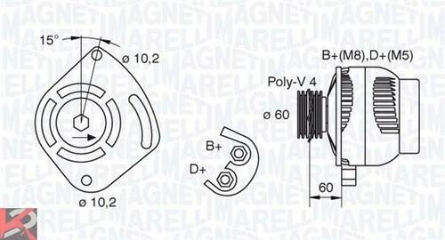 Alternatore magneti marelli - alternatore,