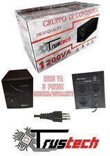 GRUPPO DI CONTINUITA' UPS 1200VA PER PC MONITOR 3 PRESE STABILIZZATORE TENSIONE