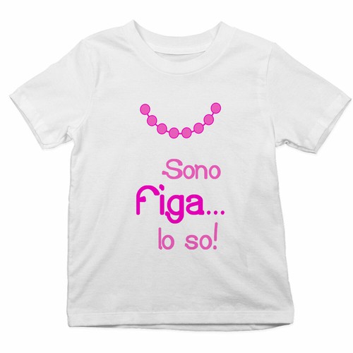 Shirt bambina sono figa lo - t,